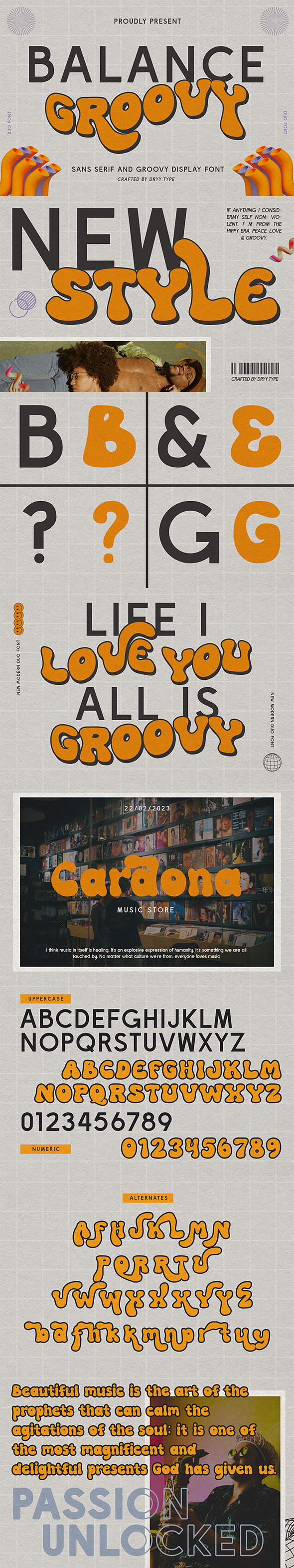 Balance Groovy Duo Font Fonts Graphicriver 